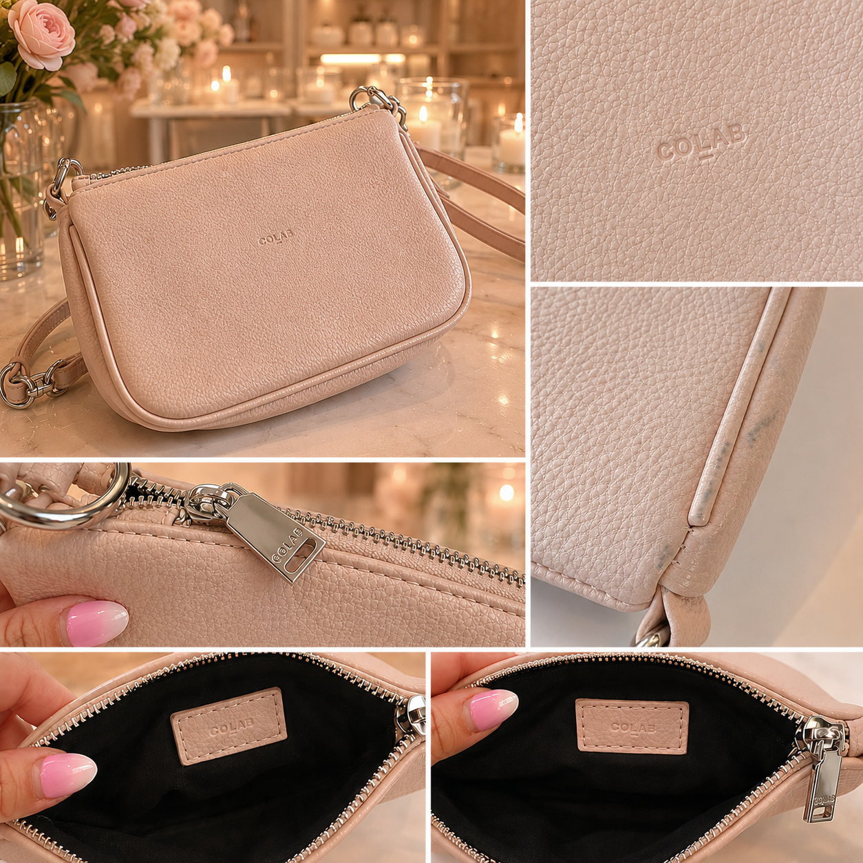 Cross Bag marque Colab rose