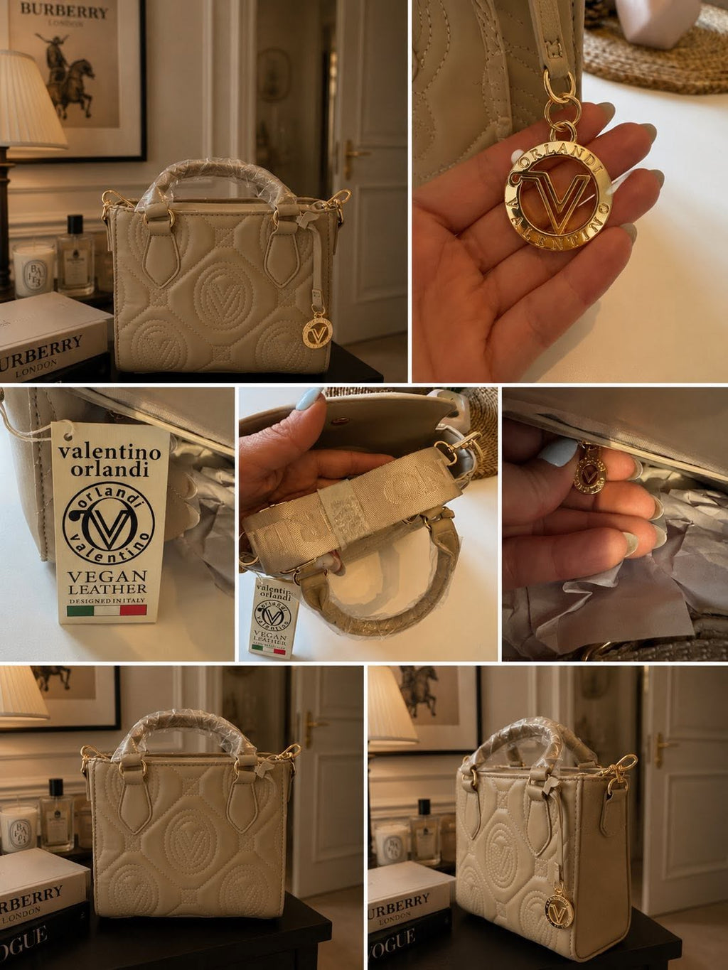 Sac Valentino Orlandi crème