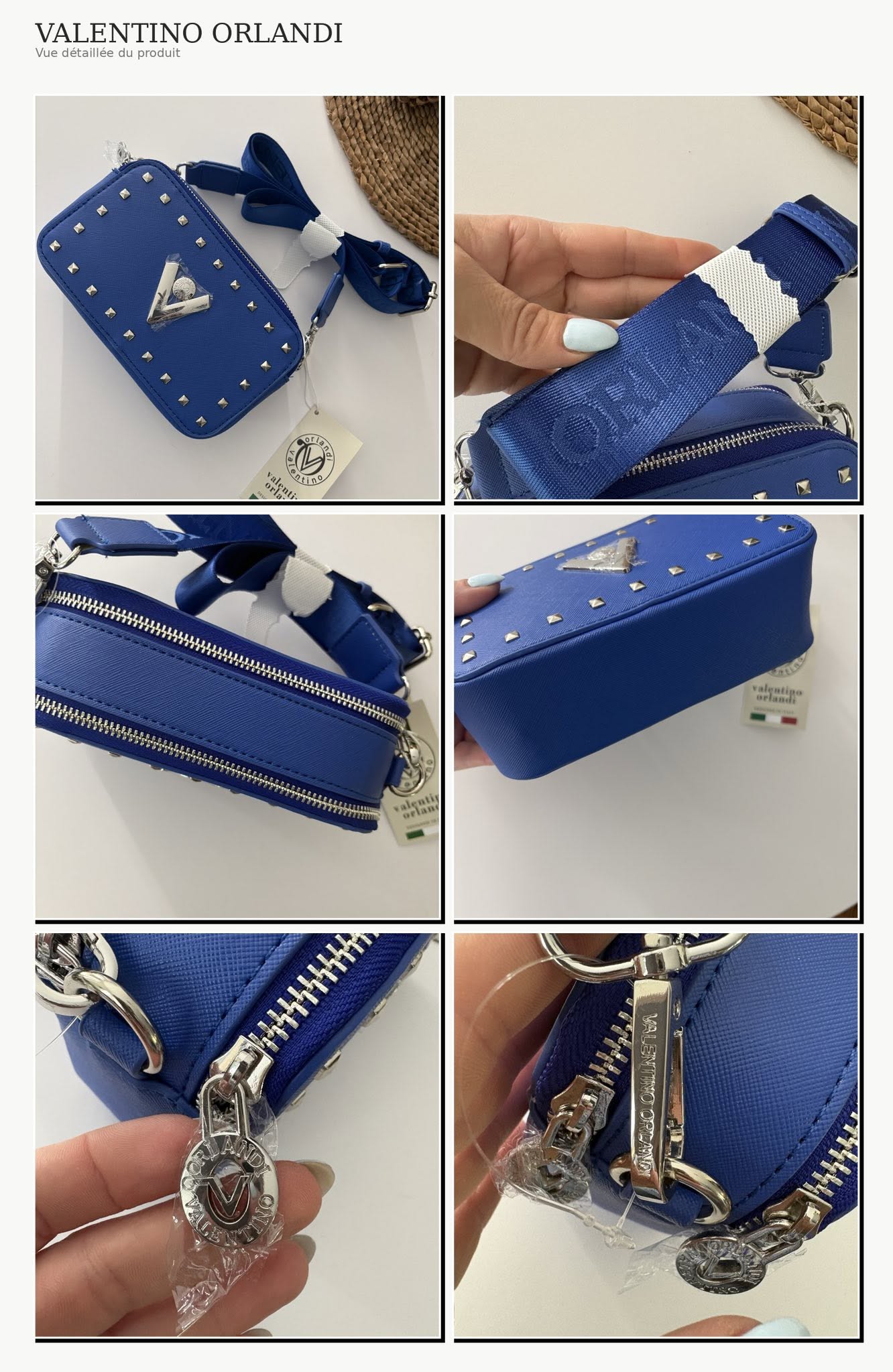 sac à main Valentino Orlandi bleu cobalt