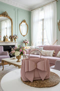 Sac dream control, similicuir rose avec grosse boucle