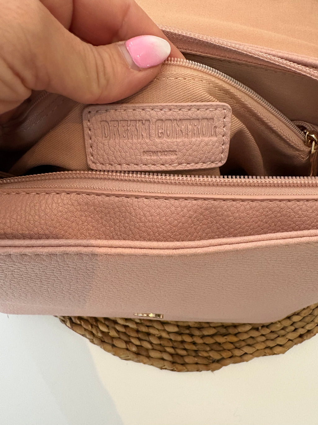 Sac dream control, similicuir rose avec grosse boucle