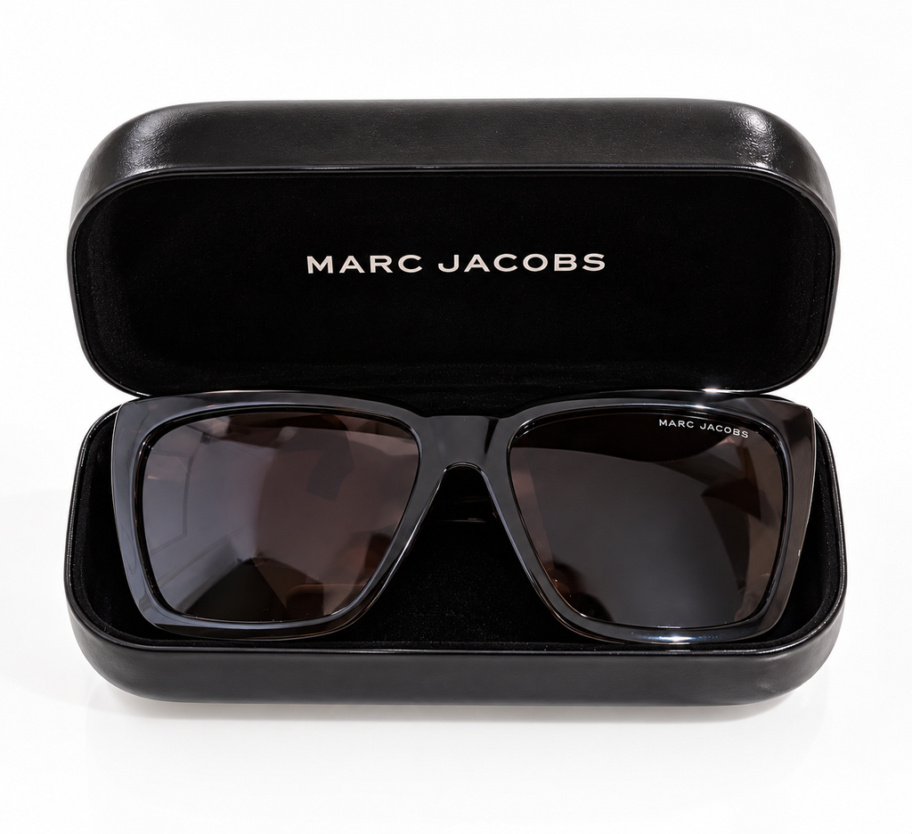 Lunettes de soleil Marc Jacobs oversize – Écaille brun foncé