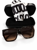 Lunettes de soleil Marc Jacobs oversize – Écaille brun foncé