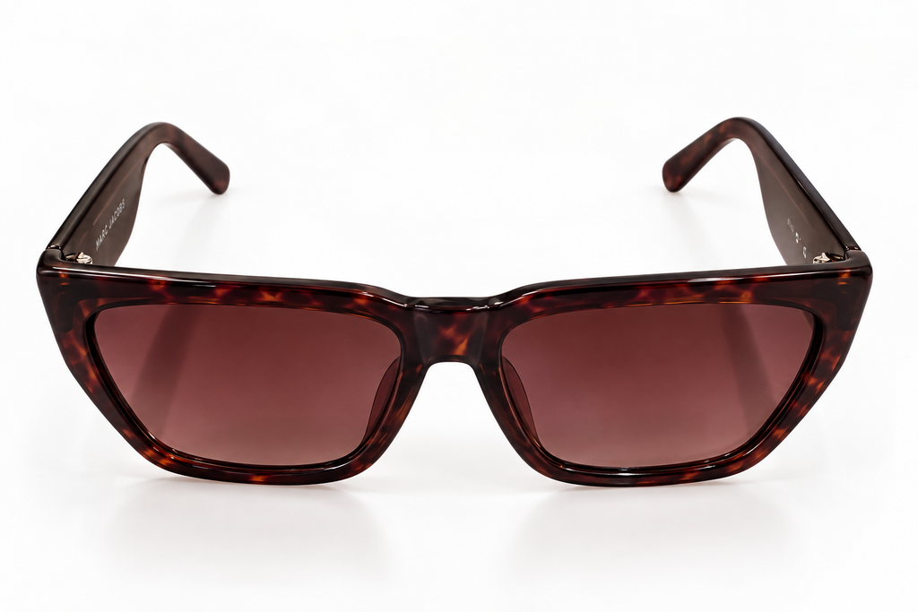 Lunettes de soleil Marc Jacobs oversize – Écaille brun foncé