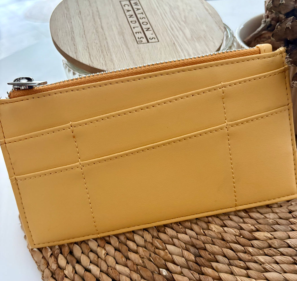 Porte-feuille jaune moutarde Matte and Nat