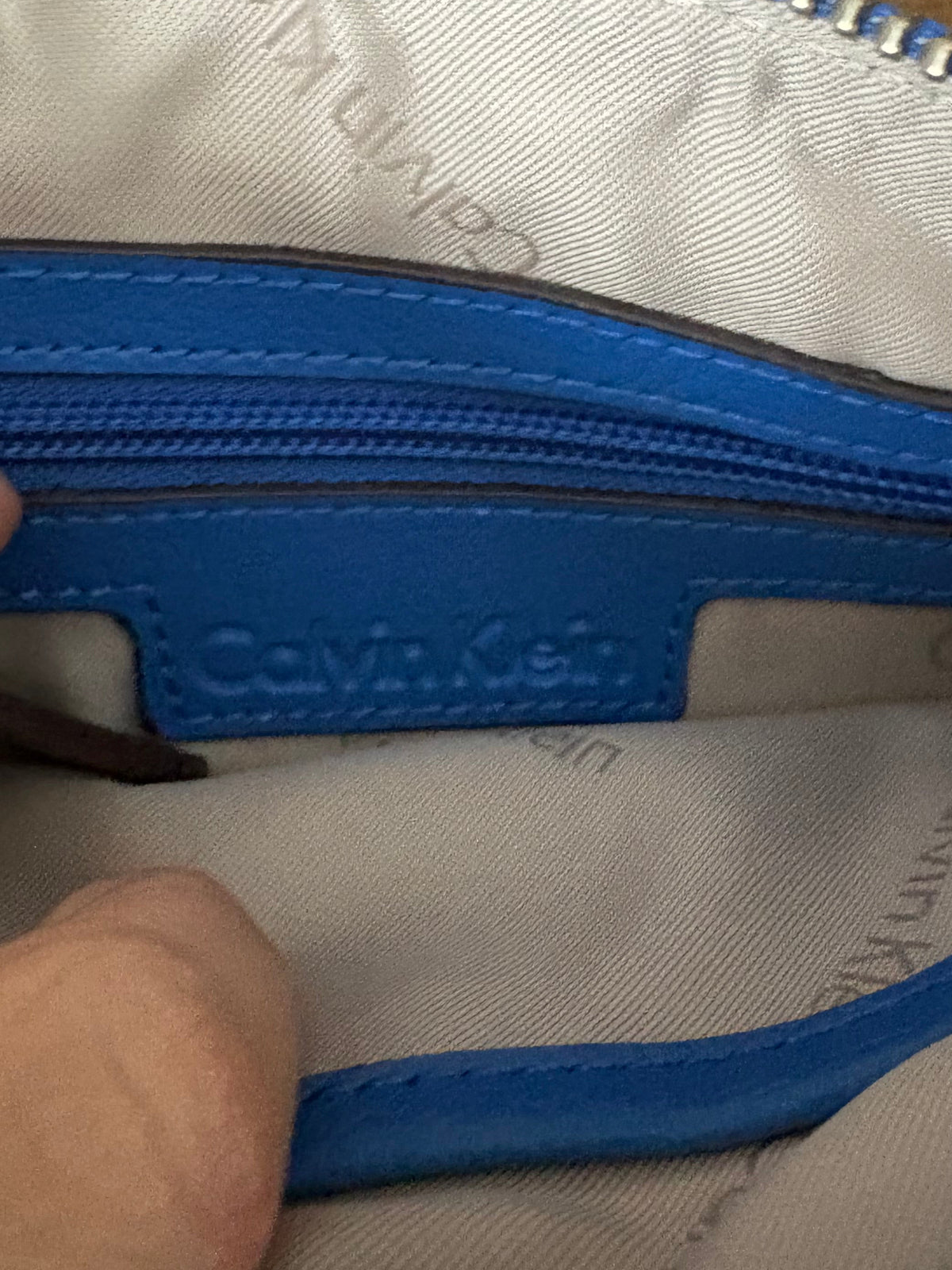 Sac bandoulière cuir bleu électrique Calvin Klein