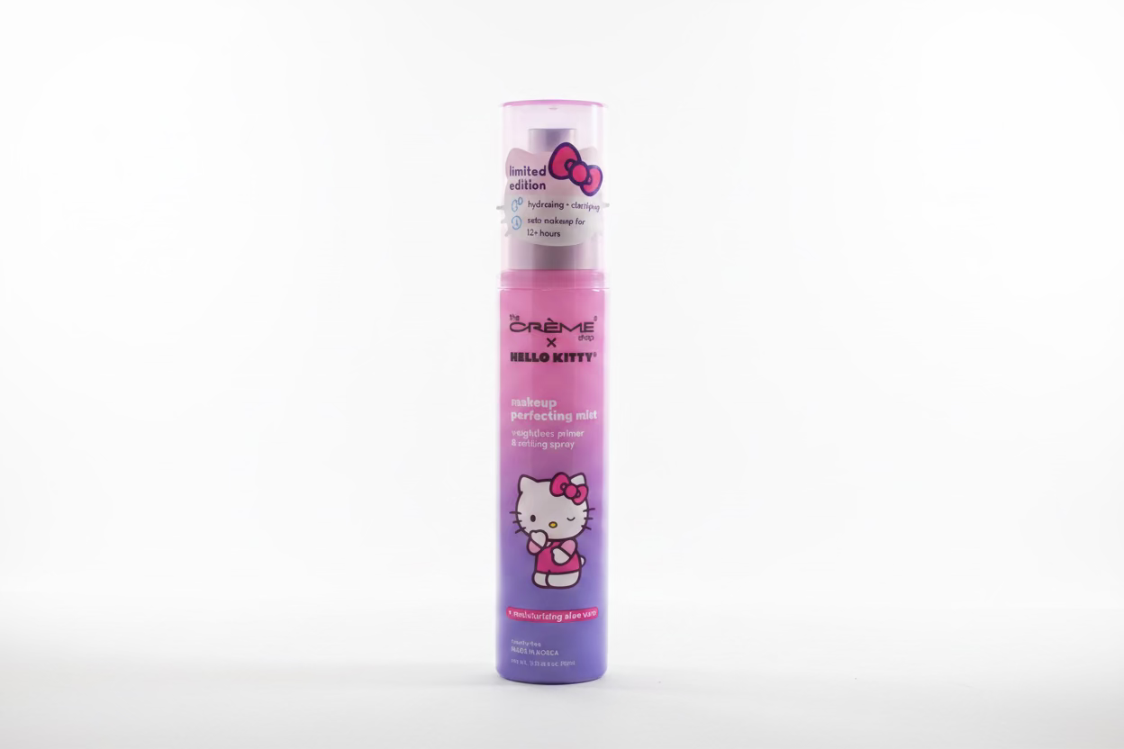 Brume fixatrice de maquillage The crème shop X Hello Kitty perfecting mist édition limitée 100 ml