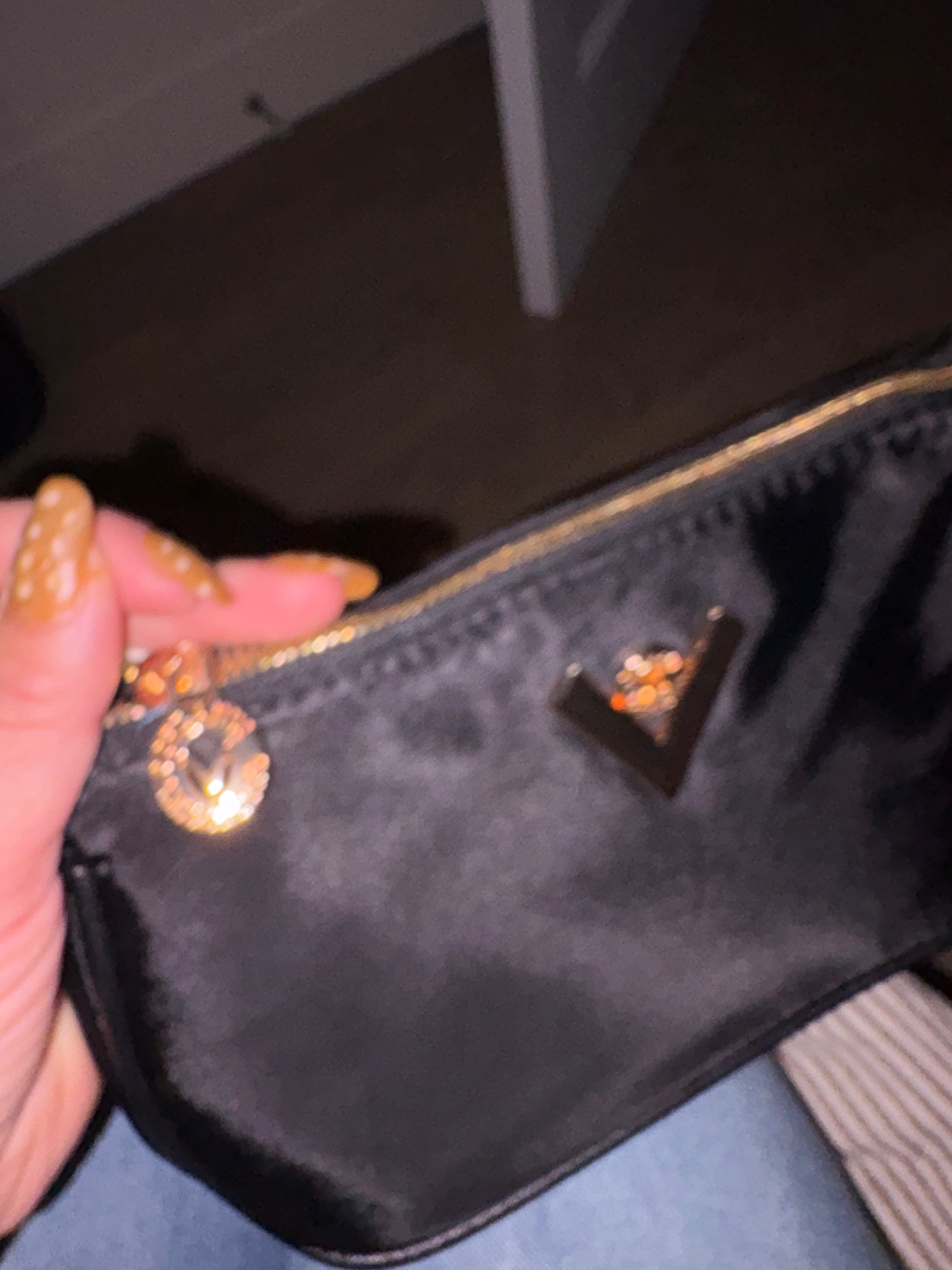 Sac bandoulière Valentino Orlandi noir avec portefeuille assorti
