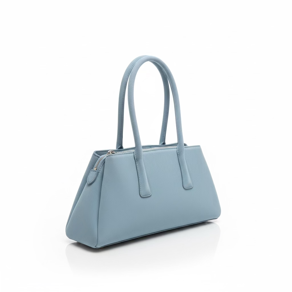 Sac à main Valentino Orlandi en suède bleu poudré