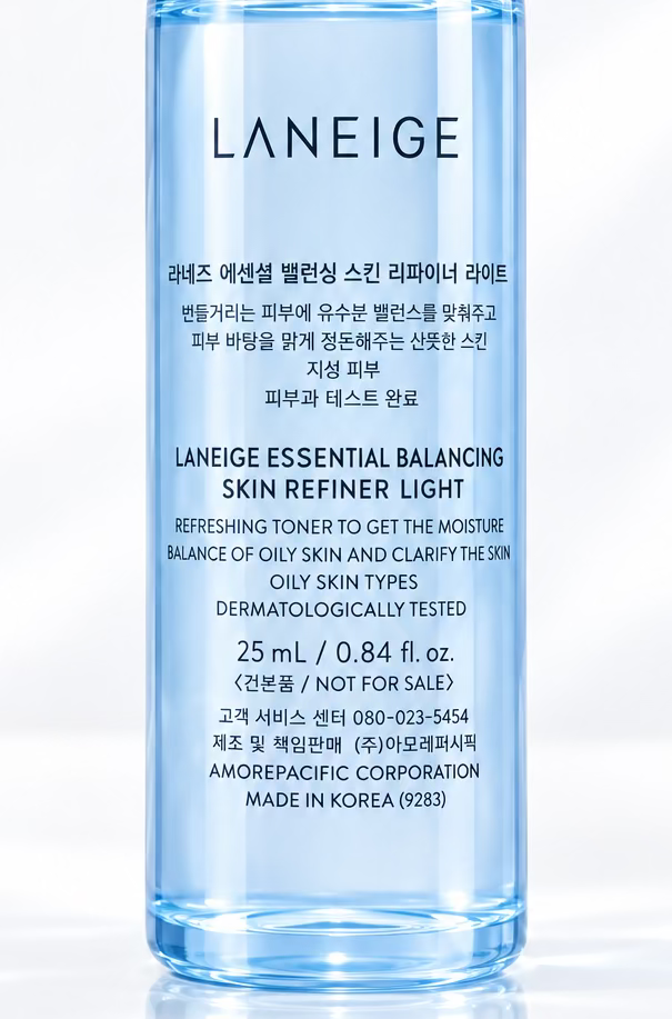 LANEIGE – Tonique visage équilibrant léger pour peaux mixtes à grasses – 25 ml