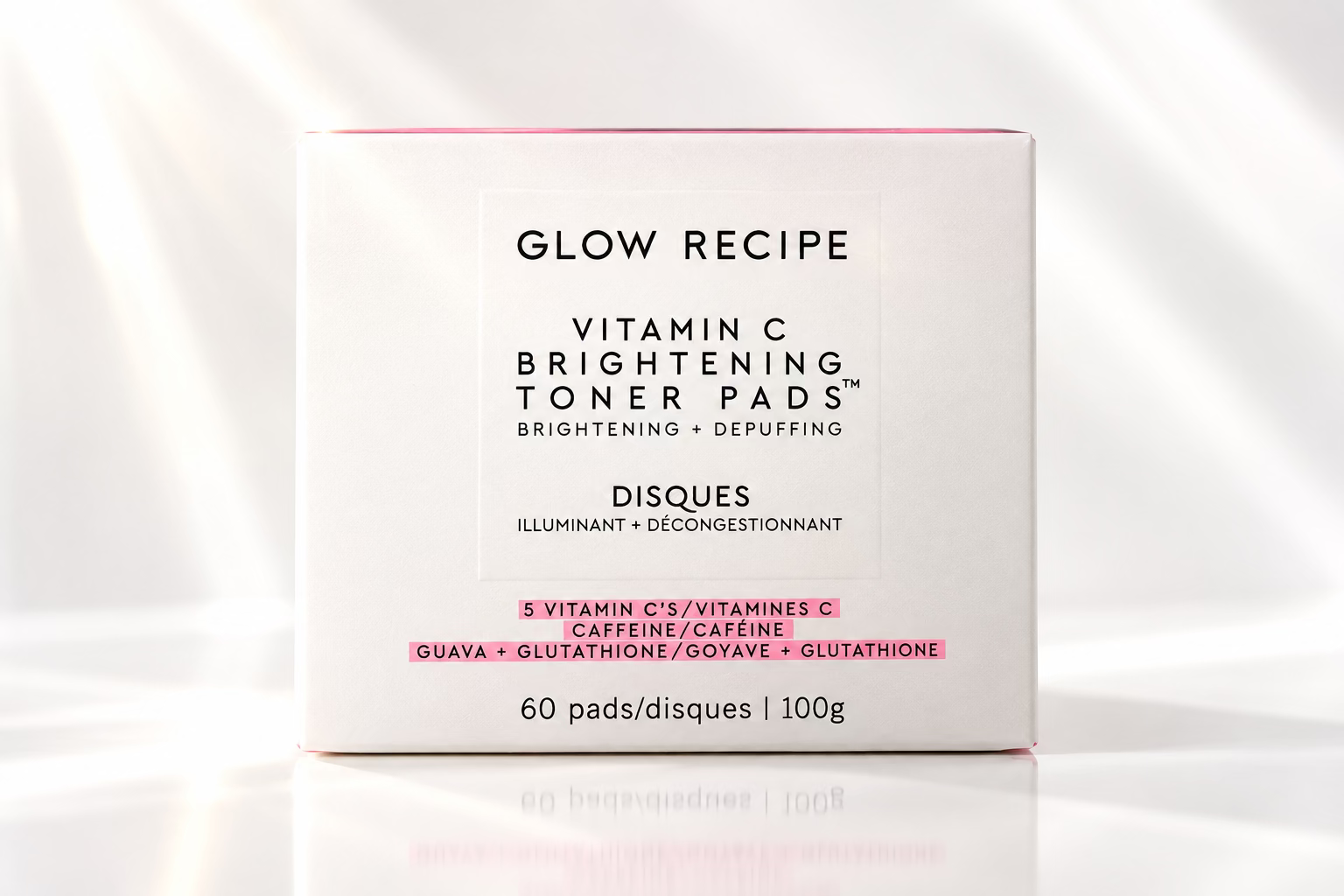 Glow Recipe – Disques toniques illuminateurs à la vitamine C – 60 disques