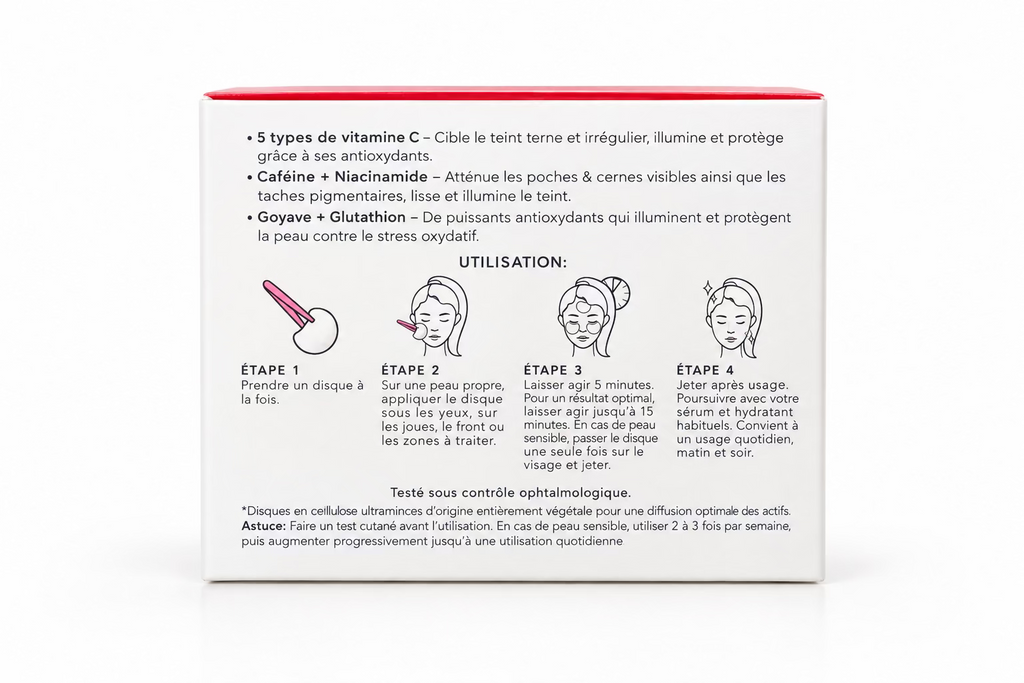 Glow Recipe – Disques toniques illuminateurs à la vitamine C – 60 disques
