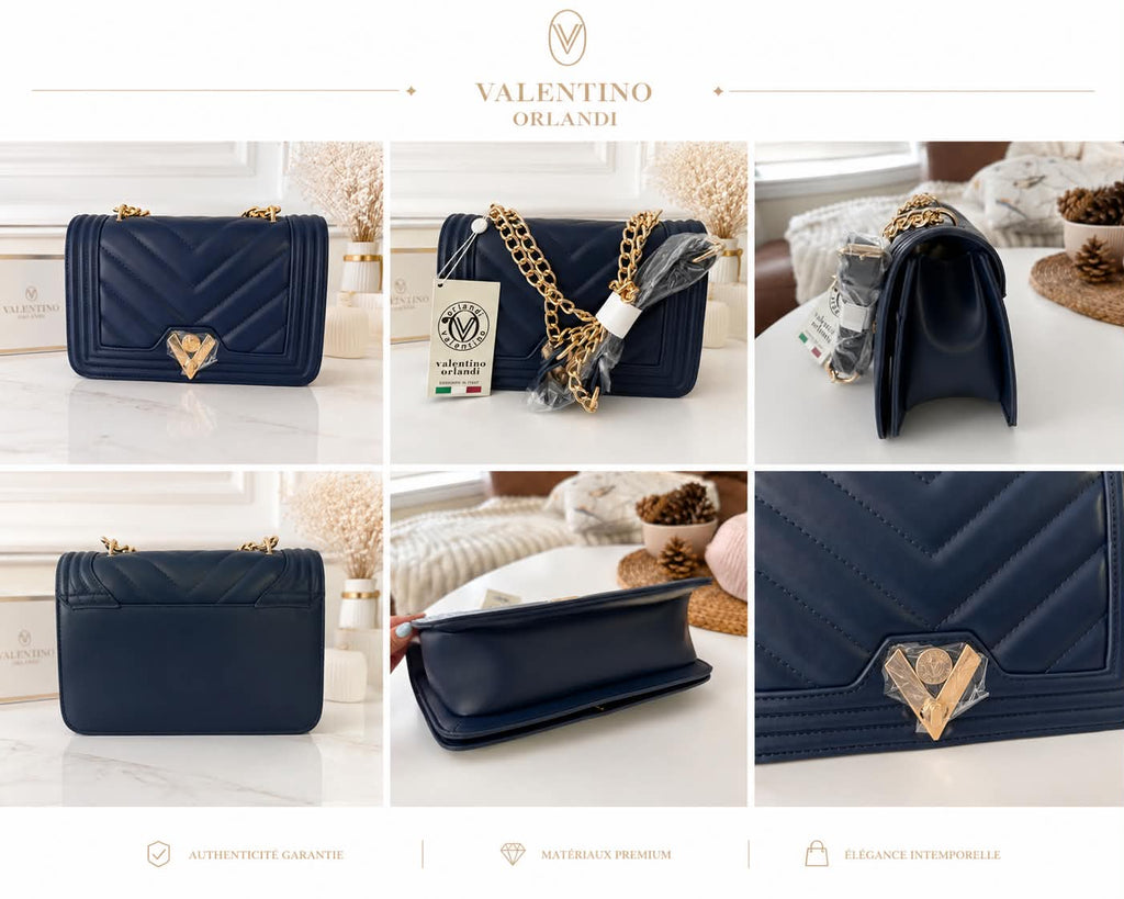 Sac bleu foncé Valentino Orlandi