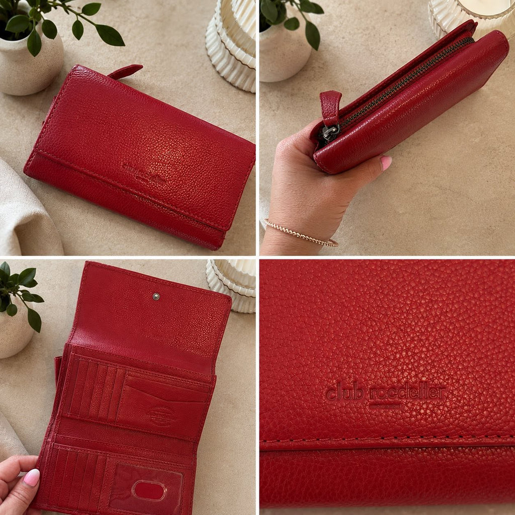 Portefeuille rouge marque Club Rochelier