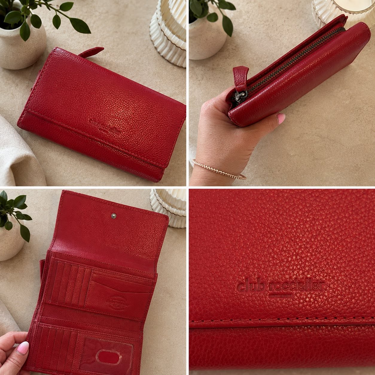 Portefeuille rouge marque Club Rochelier