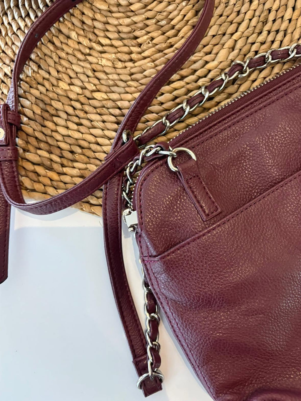 Sac à bandoulière bourgogne marque Colab