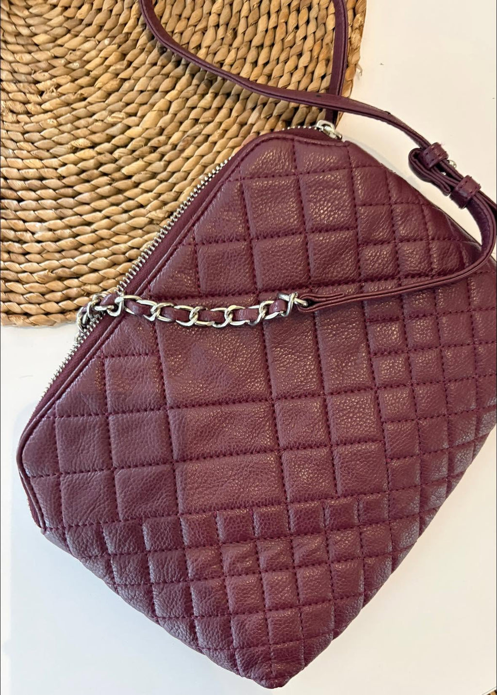 Sac à bandoulière bourgogne marque Colab